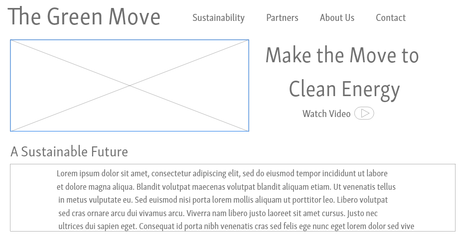 Low Fidelity Wireframe