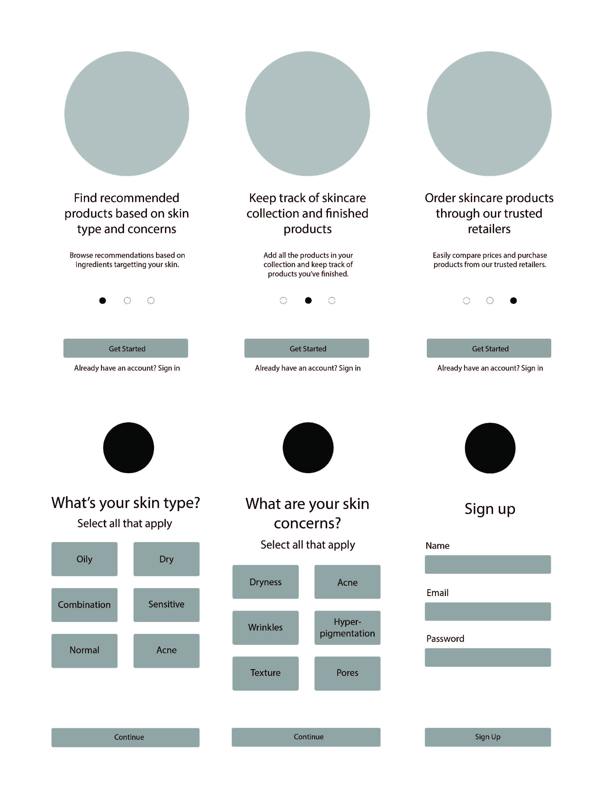 Low Fidelity Wireframe
