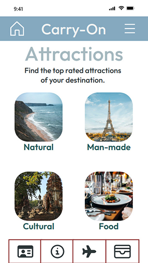 Travel attractions, Attractions categories